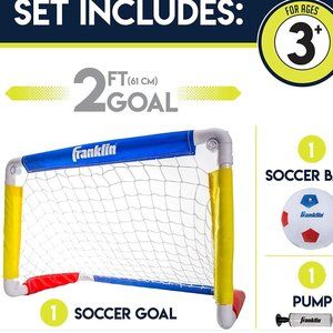 Sports Kids Mini Soccer Goal Set Backyard Indoor Mini Net And Ball Set 24"X16"